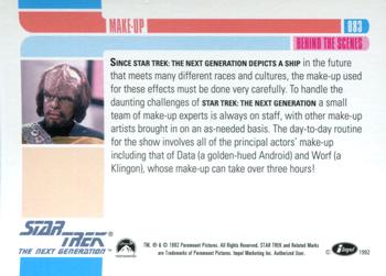 1992 Impel Star Trek: The Next Generation #083 Make-Up Back