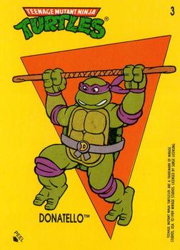 1989 Topps Teenage Mutant Ninja Turtles - Stickers (Series One) #3 Donatello Front