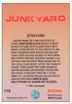 1991 Brockum Rock Cards #119 Junkyard Back