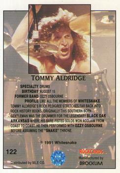 1991 Brockum Rock Cards #122 Tommy Aldridge Back