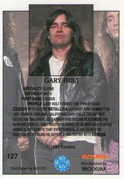 1991 Brockum Rock Cards #127 Gary Holt Back