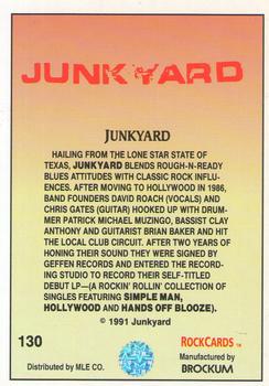 1991 Brockum Rock Cards #130 Junkyard Back