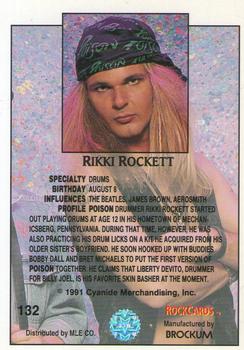 1991 Brockum Rock Cards #132 Rikki Rockett Back