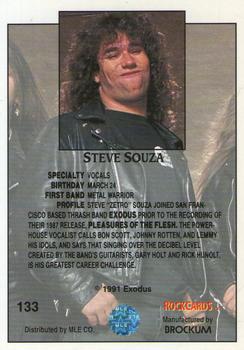 1991 Brockum Rock Cards #133 Steve Souza Back