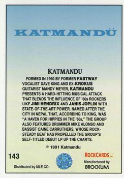 1991 Brockum Rock Cards #143 Katmandu Back