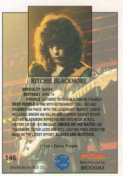1991 Brockum Rock Cards #146 Ritchie Blackmore Back