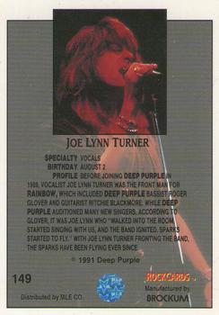1991 Brockum Rock Cards #149 Joe Lynn Turner Back