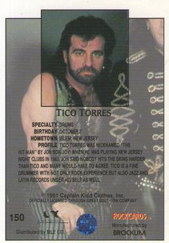 1991 Brockum Rock Cards #150 Tico Torres Back