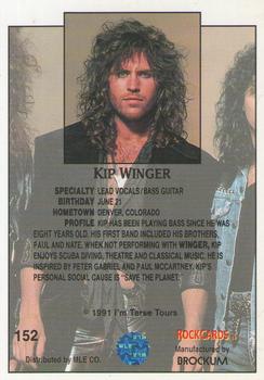 1991 Brockum Rock Cards #152 Kip Winger Back