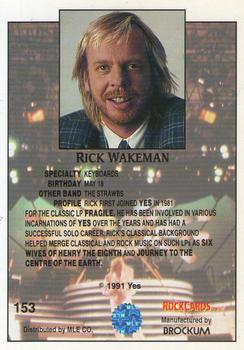 1991 Brockum Rock Cards #153 Rick Wakeman Back
