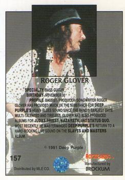 1991 Brockum Rock Cards #157 Roger Glover Back