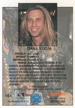 1991 Brockum Rock Cards #161 Dana Strum Back