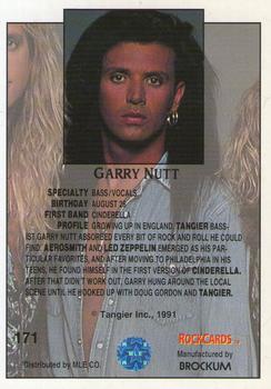 1991 Brockum Rock Cards #171 Garry Nutt Back