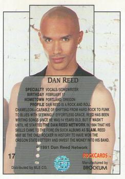 1991 Brockum Rock Cards #17 Dan Reed Back