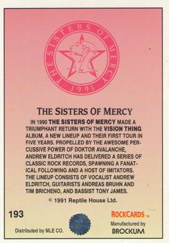 1991 Brockum Rock Cards #193 The Sisters of Mercy Back