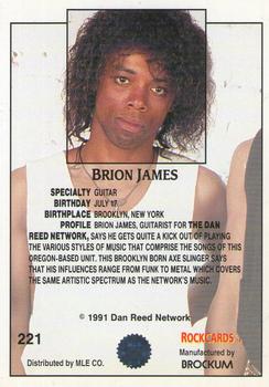 1991 Brockum Rock Cards #221 Brion James Back