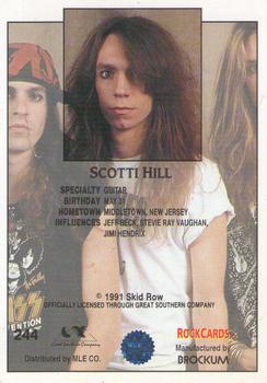 1991 Brockum Rock Cards #244 Scotti Hill Back