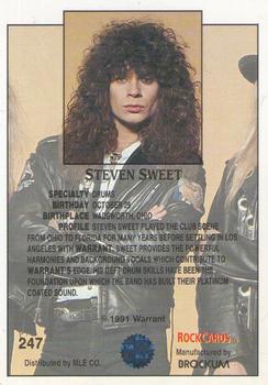 1991 Brockum Rock Cards #247 Steven Sweet Back