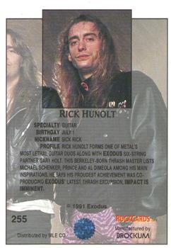 1991 Brockum Rock Cards #255 Rick Hunolt Back