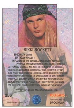 1991 Brockum Rock Cards #256 Rikki Rockett Back