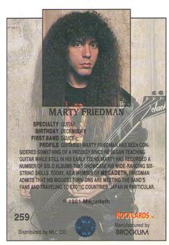 1991 Brockum Rock Cards #259 Marty Friedman Back