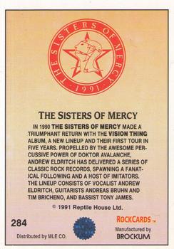 1991 Brockum Rock Cards #284 The Sisters of Mercy Back
