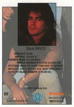 1991 Brockum Rock Cards #50 Dan Spitz Back