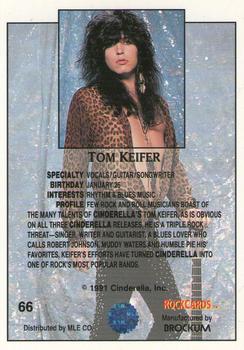 1991 Brockum Rock Cards #66 Tom Keifer Back