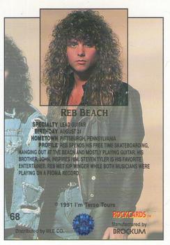 1991 Brockum Rock Cards #68 Reb Beach Back