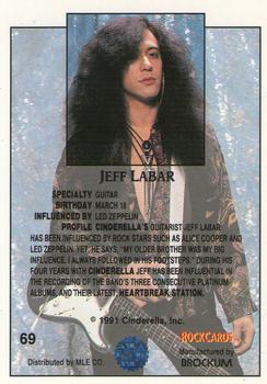 1991 Brockum Rock Cards #69 Jeff Labar Back