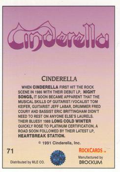 1991 Brockum Rock Cards #71 Cinderella Back