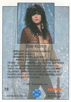 1991 Brockum Rock Cards #76 Tom Keifer Back