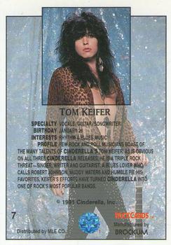 1991 Brockum Rock Cards #7 Tom Keifer Back
