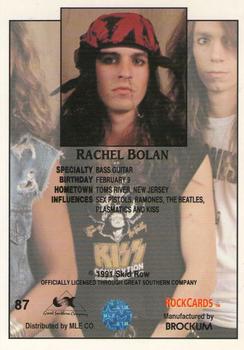 1991 Brockum Rock Cards #87 Rachel Bolan Back