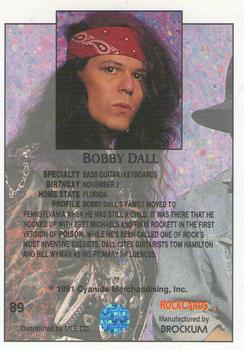 1991 Brockum Rock Cards #89 Bobby Dall Back