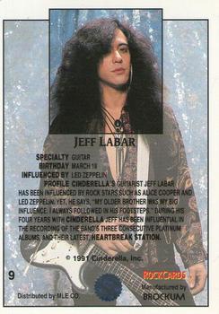 1991 Brockum Rock Cards #9 Jeff Labar Back