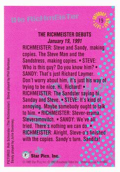 1992 Star Pics Saturday Night Live #19 The Richmeister Back