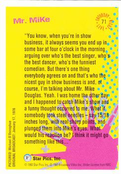 1992 Star Pics Saturday Night Live #71 Mr. Mike Back