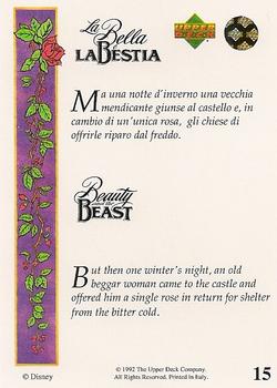 1992 Upper Deck Beauty and the Beast (English/Italian) #15 But then one winter's night, an old beggar... Back