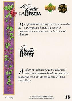 1992 Upper Deck Beauty and the Beast (English/Italian) #18 And as punishment she transformed him into a... Back