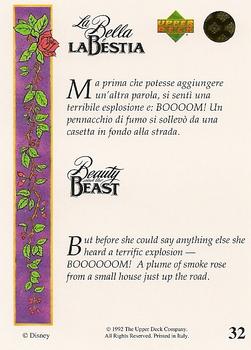 1992 Upper Deck Beauty and the Beast (English/Italian) #32 But before she could say anything else she... Back