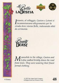 1992 Upper Deck Beauty and the Beast (English/Italian) #48 Meanwhile in the village, Gaston and Lefou... Back
