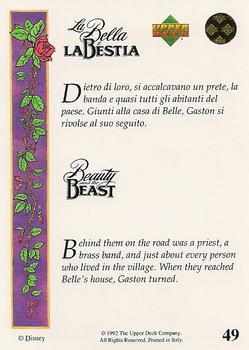 1992 Upper Deck Beauty and the Beast (English/Italian) #49 Behind them on the road was a priest, a brass... Back