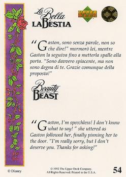 1992 Upper Deck Beauty and the Beast (English/Italian) #54 