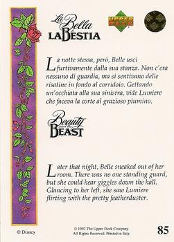 1992 Upper Deck Beauty and the Beast (English/Italian) #85 Later that night, Belle sneaked out of her... Back