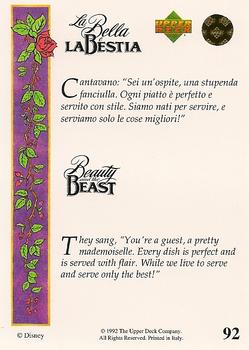 1992 Upper Deck Beauty and the Beast (English/Italian) #92 They sang, 