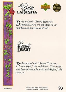 1992 Upper Deck Beauty and the Beast (English/Italian) #93 Belle shouted out, 