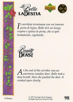 1992 Upper Deck Beauty and the Beast (English/Italian) #98 At the end of the corridor was an enormous... Back