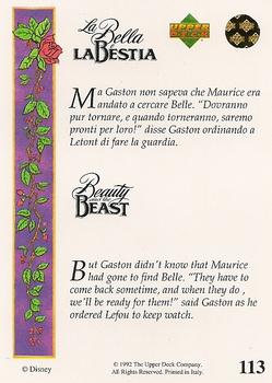 1992 Upper Deck Beauty and the Beast (English/Italian) #113 But Gaston didn't know that Maurice had... Back