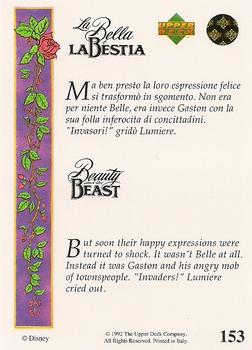 1992 Upper Deck Beauty and the Beast (English/Italian) #153 But soon their happy expressions were turned... Back